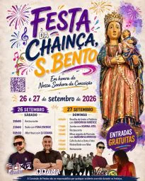 Cartaz Festa em honra de Nossa Senhora da Conceição 2026 - Chainça, S. Bento