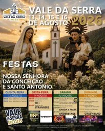 Cartaz Festa em honra de Nossa Senhora da Conceição e Santo António 2026 - Vale da Serra