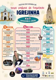 Cartaz Festa em honra de Nossa Senhora da Consolação 2026 - Igrejinha