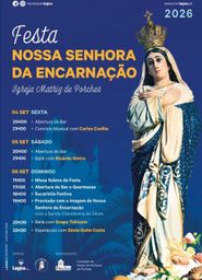 Cartaz Festa em honra de Nossa Senhora da Encarnação 2026 - Porches
