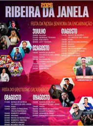 Cartaz Festa em honra de Nossa Senhora da Encarnação 2026 - Ribeira da Janela