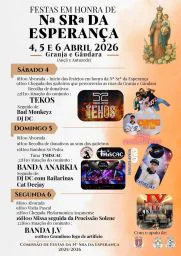 Cartaz Festa em honra de Nossa Senhora da Esperança 2026 - Granja e Gândara