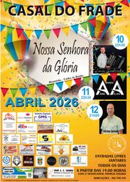 Cartaz Festa em honra de Nossa Senhora da Glória 2026 - Casal do Frade