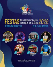 Cartaz Festa em honra de Nossa Senhora da Glória 2026 - Glória do Ribatejo