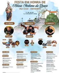 Cartaz Festa em honra de Nossa Senhora da Graça 2026 - Vila Caiz