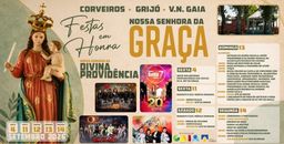 Cartaz Festa em honra de Nossa Senhora da Graça e Nossa Senhora da Divina Providência 2026 - Grijó