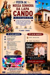 Cartaz Festa em honra de Nossa Senhora da Lapa 2026 - Cando