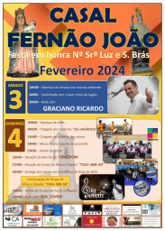 Cartaz Festa em Honra de Nossa Senhora da Luz 2024 - Casal Fernão João