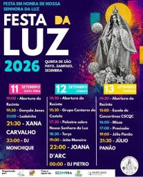 Cartaz Festa em honra de Nossa Senhora da Luz 2026 - Sampaio