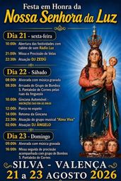 Cartaz Festa em honra de Nossa Senhora da Luz 2026 - Silva