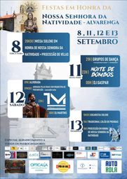 Cartaz Festa em honra de Nossa Senhora da Natividade 2026 - Alvarenga