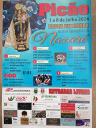 Cartaz Festa em Honra de Nossa Senhora da Nazaré 2024 - Picão