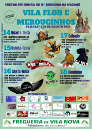 Cartaz Festa em Honra de Nossa Senhora da Nazaré 2024 - Vila Flor e Meroucinhos