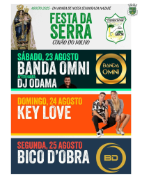 Cartaz Festa em Honra de Nossa Senhora da Nazaré 2025 - Covão do Milho