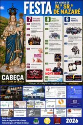 Cartaz Festa em honra de Nossa Senhora da Nazaré 2026 - Cabeça