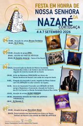 Cartaz Festa em honra de Nossa Senhora da Nazaré 2026 - Cortegaça