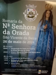 Cartaz Festa em Honra de Nossa Senhora da Orada 2024 - São Vicente da Beira