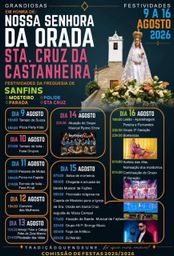 Cartaz Festa em honra de Nossa Senhora da Orada 2026 - Sta. Cruz da Castanheira