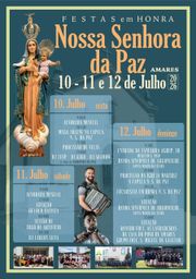 Cartaz Festa em honra de Nossa Senhora da Paz 2026 - Amares