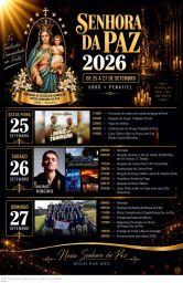 Cartaz Festa em honra de Nossa Senhora da Paz 2026 - Urrô