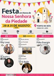 Cartaz Festa em honra de Nossa Senhora da Piedade 2026 - Porto de Mós