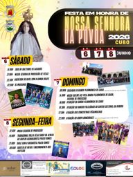 Cartaz Festa em honra de Nossa Senhora da Póvoa 2026 - Cubo