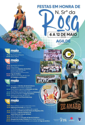 Cartaz Festa em Honra de Nossa Senhora da Rosa 2024 - Agilde