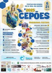 Cartaz Festa em Honra de Nossa Senhora da Saúde 2025 - Cepões