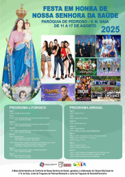 Cartaz Festa em honra de Nossa Senhora da Saúde 2025 - Pedroso