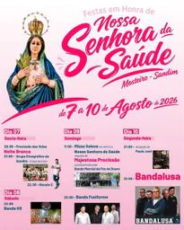 Cartaz Festa em honra de Nossa Senhora da Saúde 2026 - Mosteiro