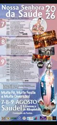 Cartaz Festa em honra de Nossa Senhora da Saúde 2026 - Saudel