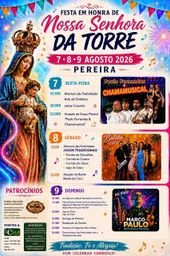 Cartaz Festa em honra de Nossa Senhora da Torre 2026 - Pereira