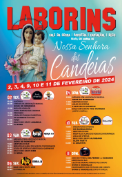 Cartaz Festa em Honra de Nossa Senhora das Candeias 2024 - Laborins