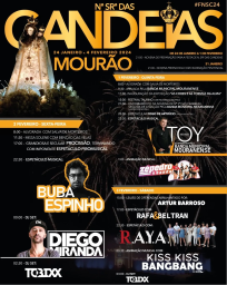 Cartaz Festa em Honra de Nossa Senhora das Candeias 2024 - Mourão
