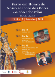 Cartaz Festa em Honra de Nossa Senhora das Dores 2024 - Boliqueime