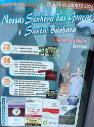 Cartaz Festa em Honra de Nossa Senhora das Graças 2024 - Vila Chã da Beira