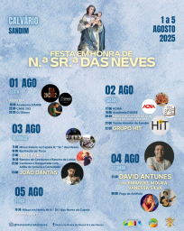 Cartaz Festa em Honra de Nossa Senhora das Neves 2025 - Calvário