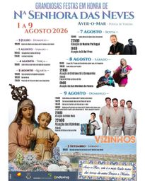 Cartaz Festa em honra de Nossa Senhora das Neves 2026 - Aver-o-Mar