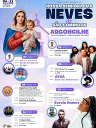 Cartaz Festa em honra de Nossa Senhora das Neves e São Domingos 2026 - Argoncilhe