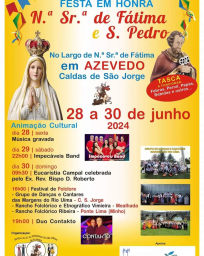 Cartaz Festa em Honra de Nossa Senhora de Fátima 2024 - Caldas de São Jorge