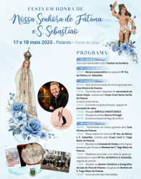 Cartaz Festa em Honra de Nossa Senhora de Fátima 2025 - Ponte de Lima