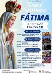 Cartaz Festa em honra de Nossa Senhora de Fátima 2026 - Balteiro