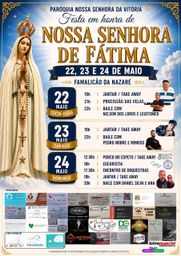 Cartaz Festa em honra de Nossa Senhora de Fátima 2026 - Famalicão da Nazaré
