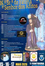 Cartaz Festa em honra de Nossa Senhora de Fátima e Senhor dos Aflitos 2026 - Fontoura