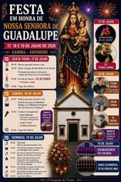 Cartaz Festa em honra de Nossa Senhora de Guadalupe 2026 - Gandra
