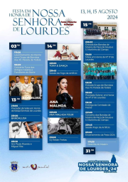 Cartaz Festa em Honra de Nossa Senhora de Lourdes 2024 - Paço de Sousa
