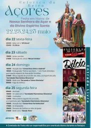 Cartaz Festa em honra de Nossa Senhora do Açor e do Divino Espírito Santo 2026 - Açores