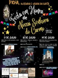 Cartaz Festa em honra de Nossa Senhora do Carmo 2026 - Picha