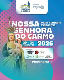 Cartaz Festa em honra de Nossa Senhora do Carmo 2026 - Portomar e Cabeço