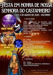 Cartaz Festa em honra de Nossa Senhora do Castanheiro 2026 - Valtorno